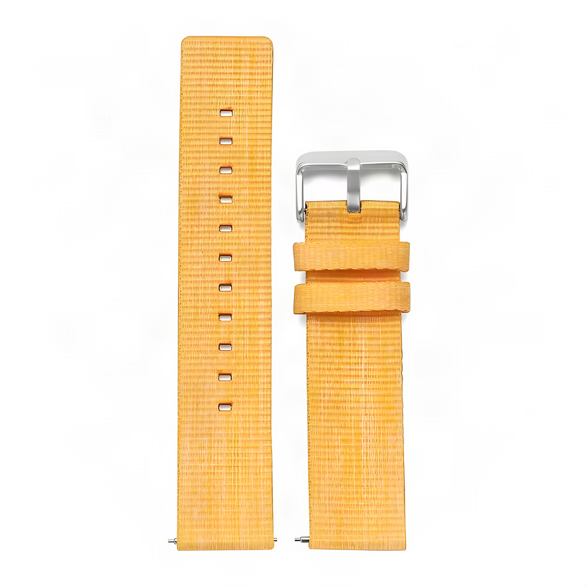Braided Canvas 20mm / Yellow watch strap/band, upscaled product photo