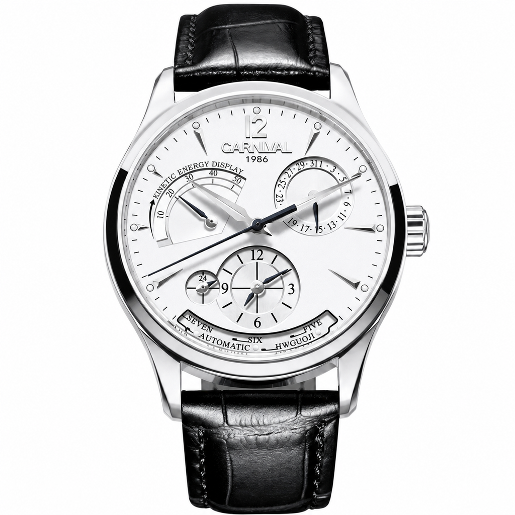 Carnival Day-Date Automatic — 100M White on pure white background