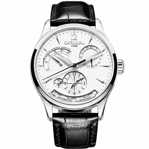 Carnival Day-Date Automatic — 100M White on pure white background