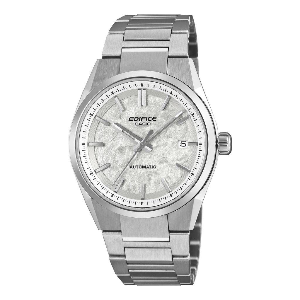 Casio Edifice EFK-110D-7A white textured dial automatic watch 38mm