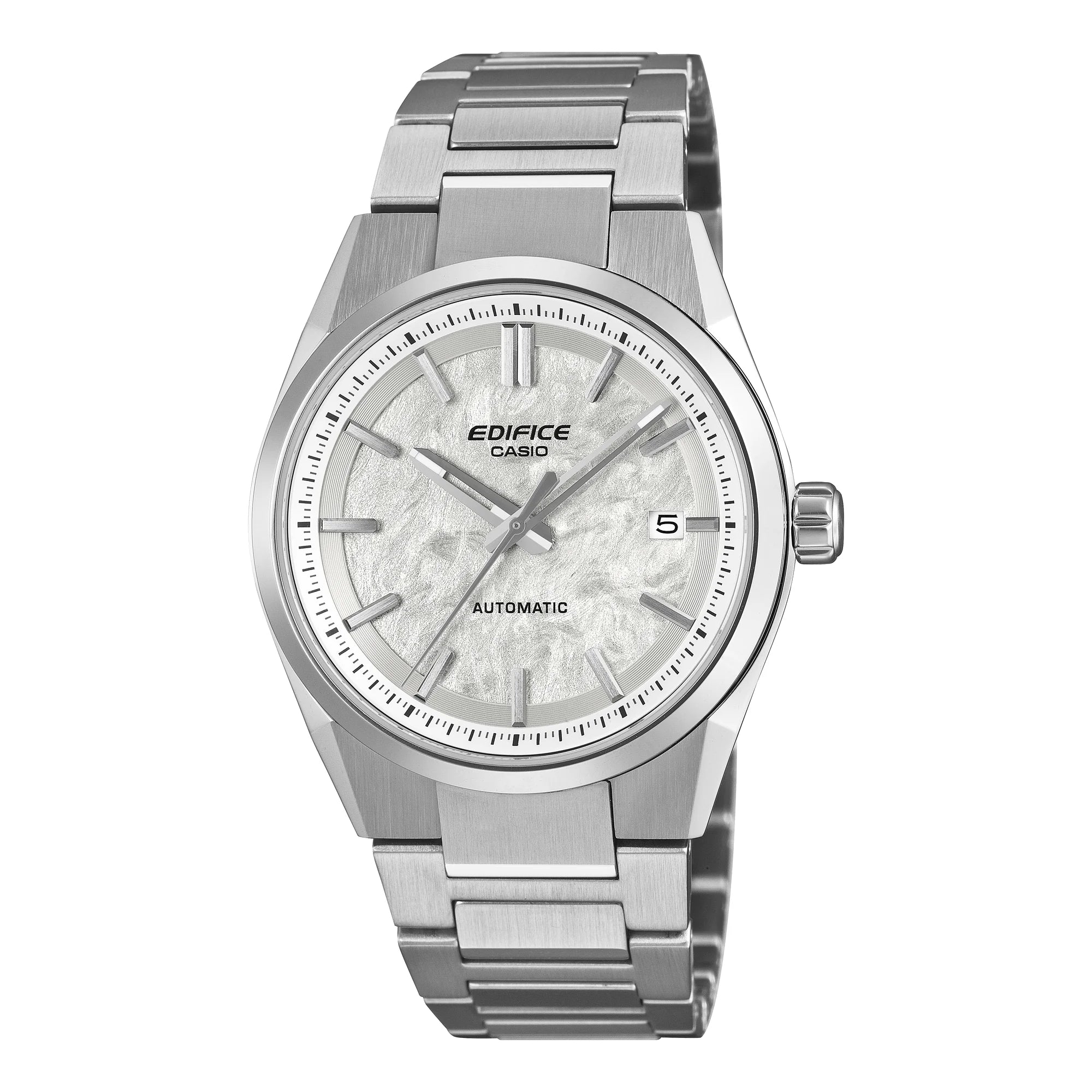 Casio Edifice EFK-110D-7A white textured dial automatic watch 38mm