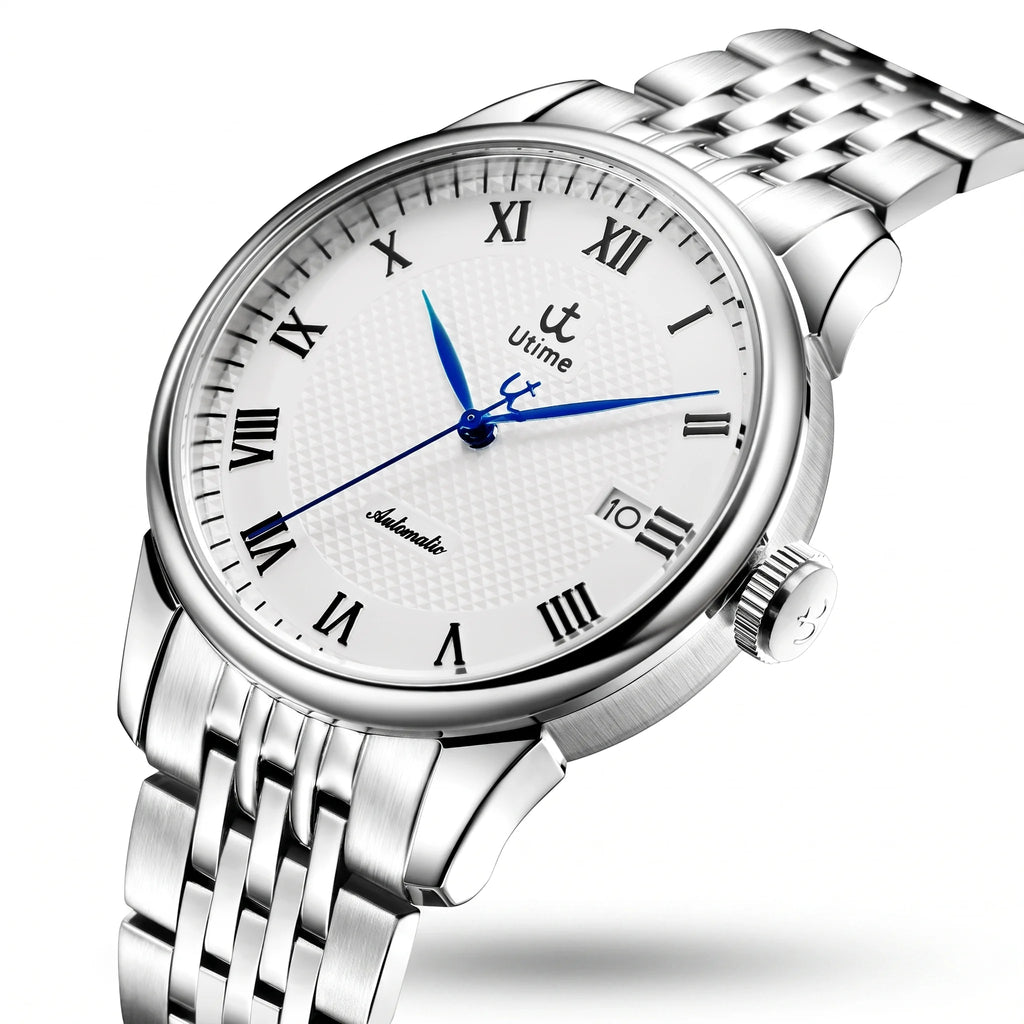Utime automatic watch , studio hero on white