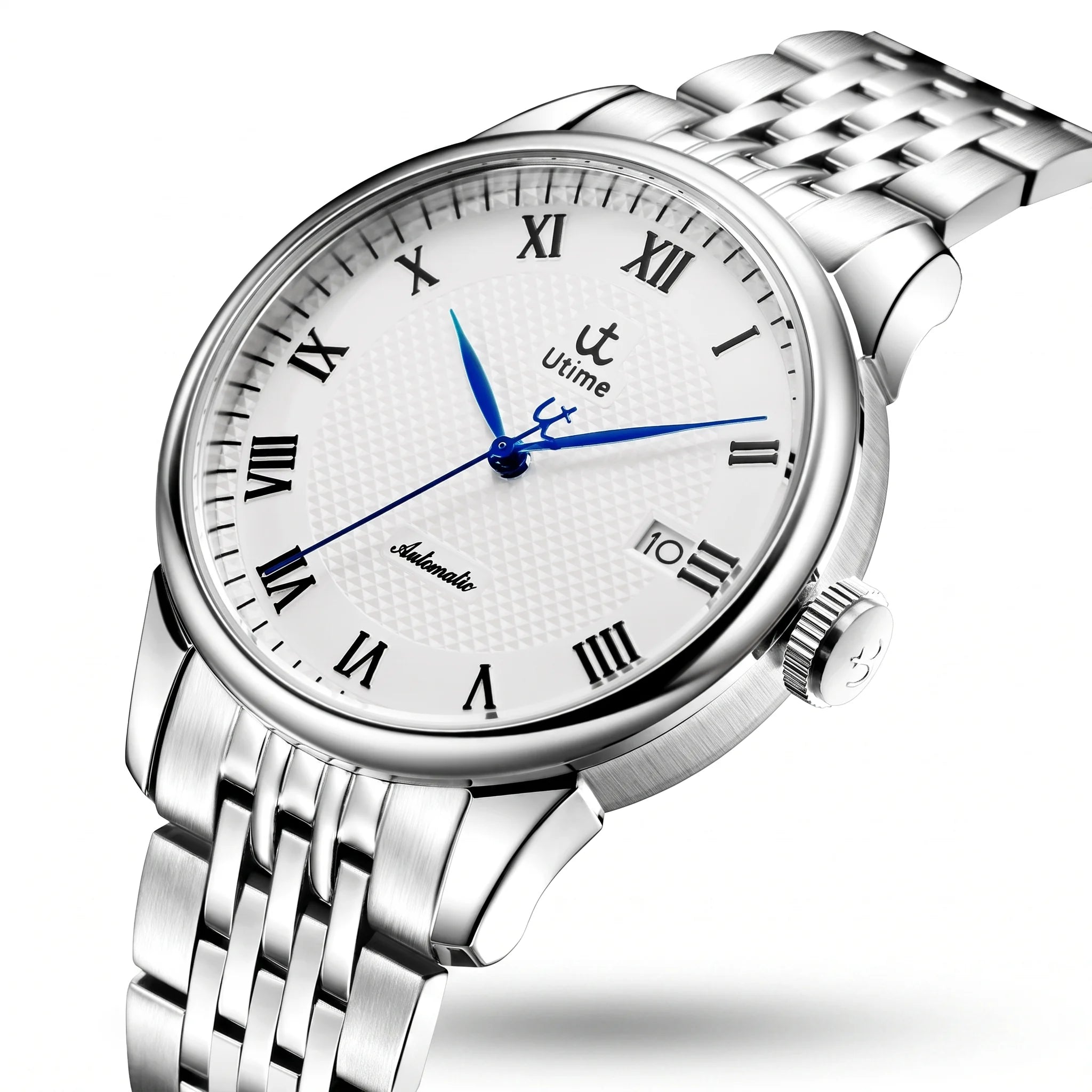 Utime automatic watch , studio hero on white