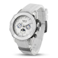 SKROX Automatic Moon Phase watch Silver/White studio hero