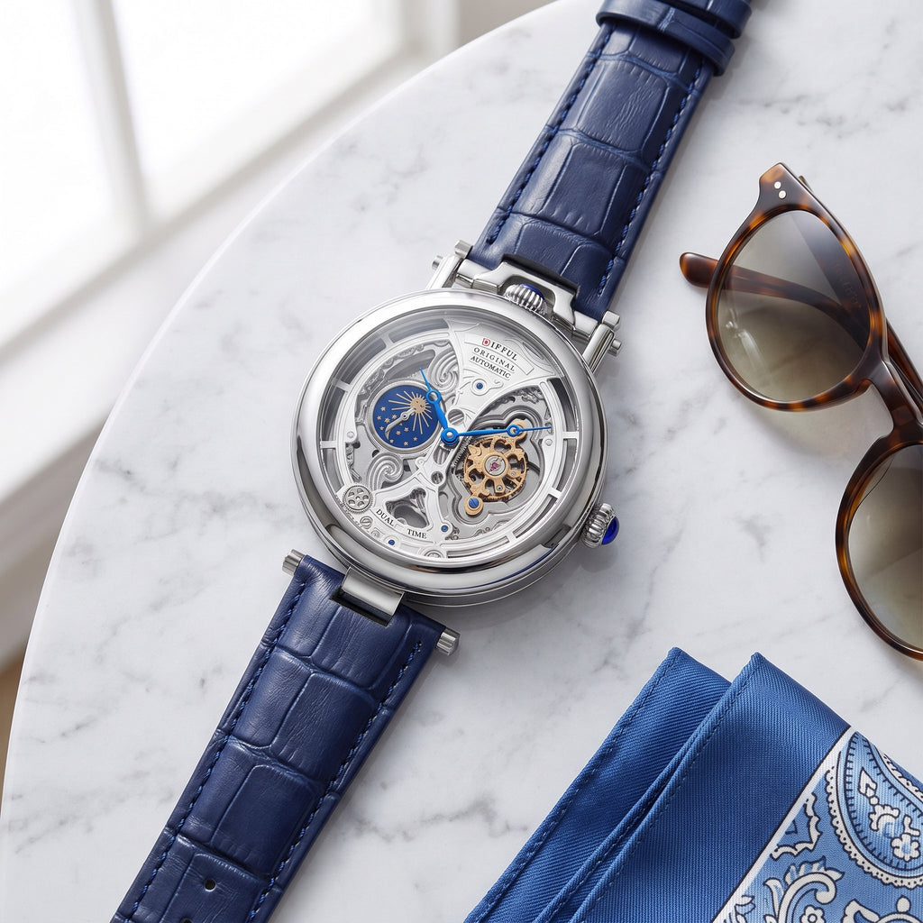 DIFFUL skeleton automatic marble flatlay
