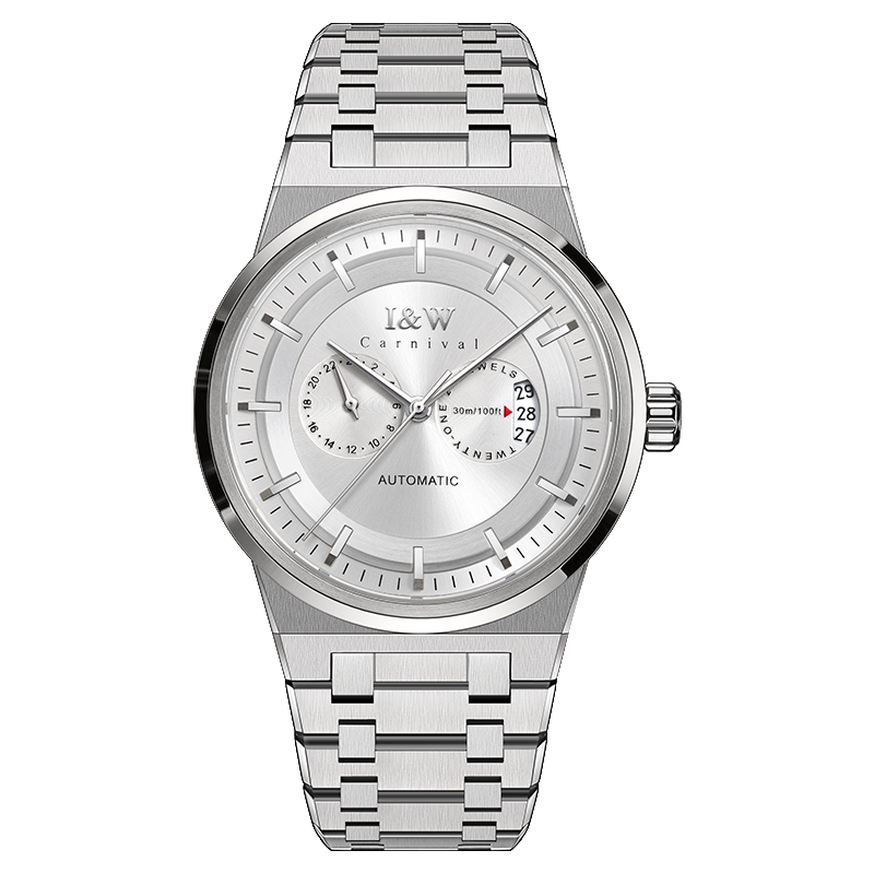 I&W Carnival IW.55870G, white dial, steel bracelet