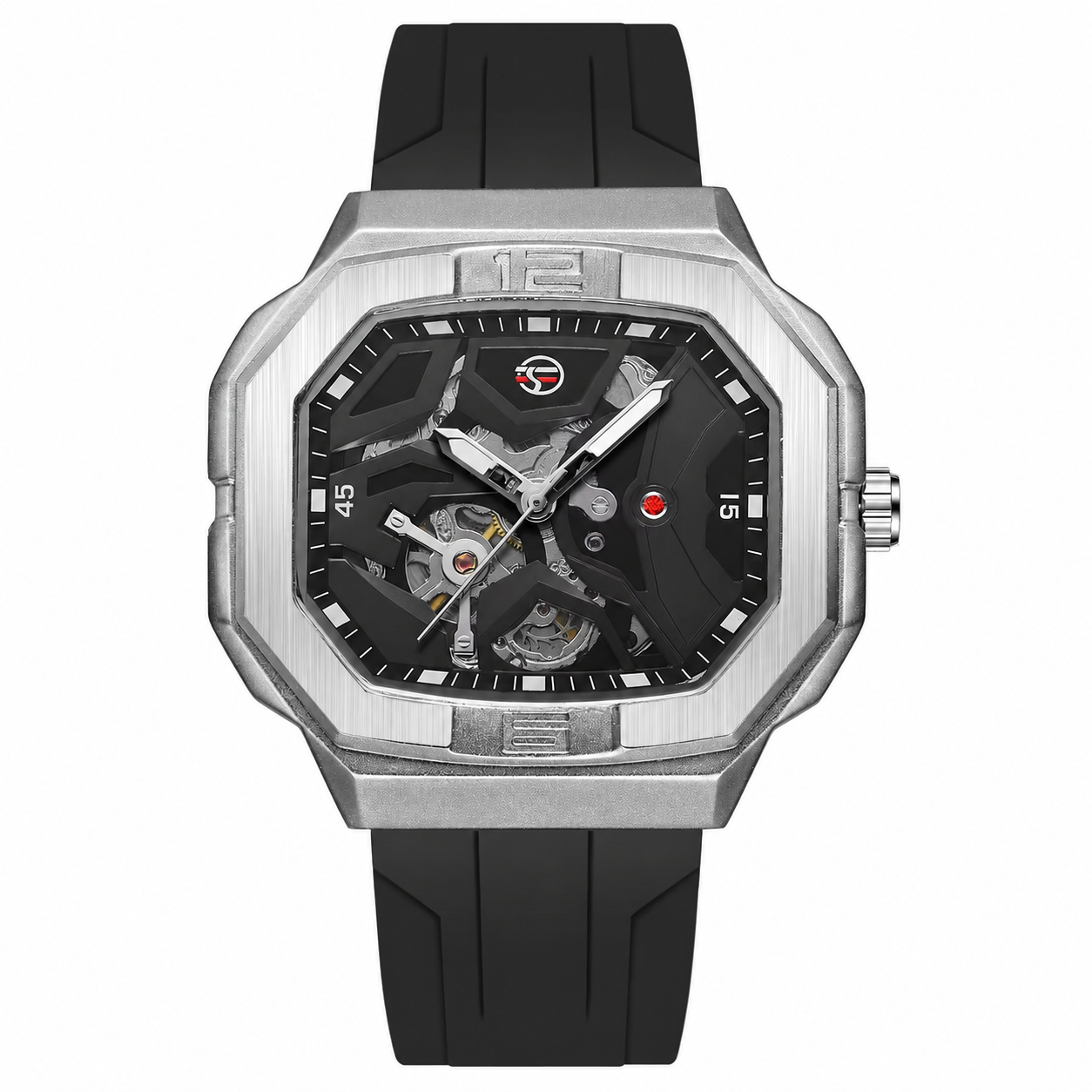 FORSINING 452A Angular Skeleton Automatic Watch
