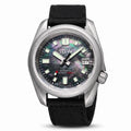 1GW Abalone Diver 200m automatic watch, straight-on studio view on white with black nylon strap