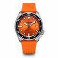 1GW Orange Diver automatic 37mm, enhanced front studio view on white