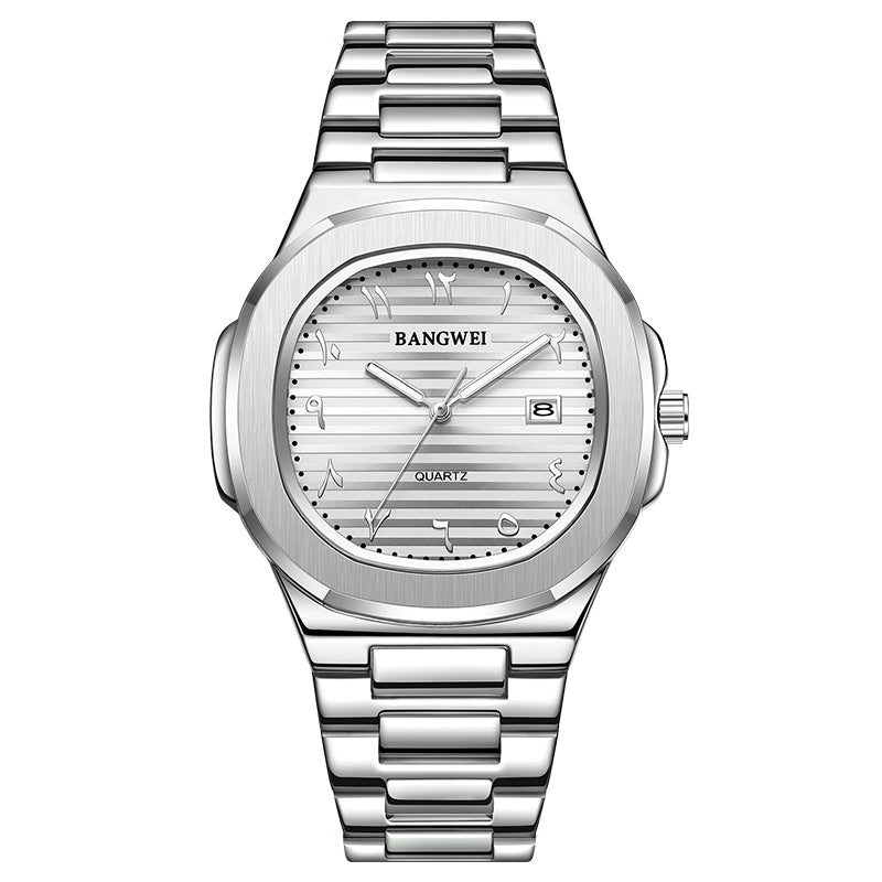 BANGWEI 8821 Silver quartz watch