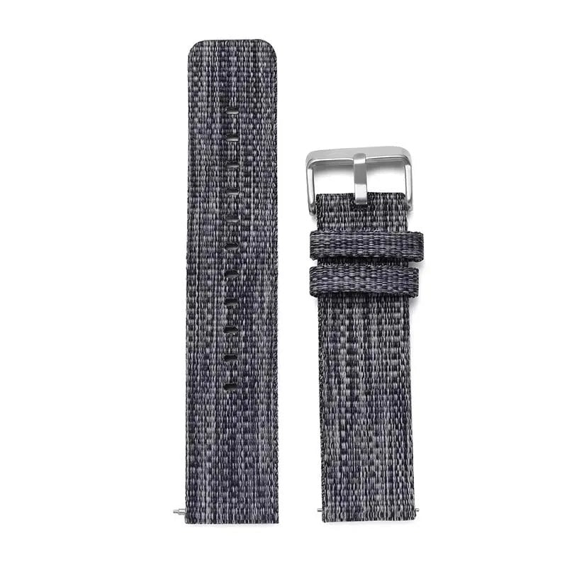 Dark Blue braided canvas quick-release watch strap