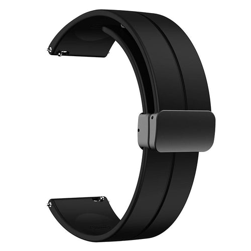 1GW magnetic silicone watch strap in Black