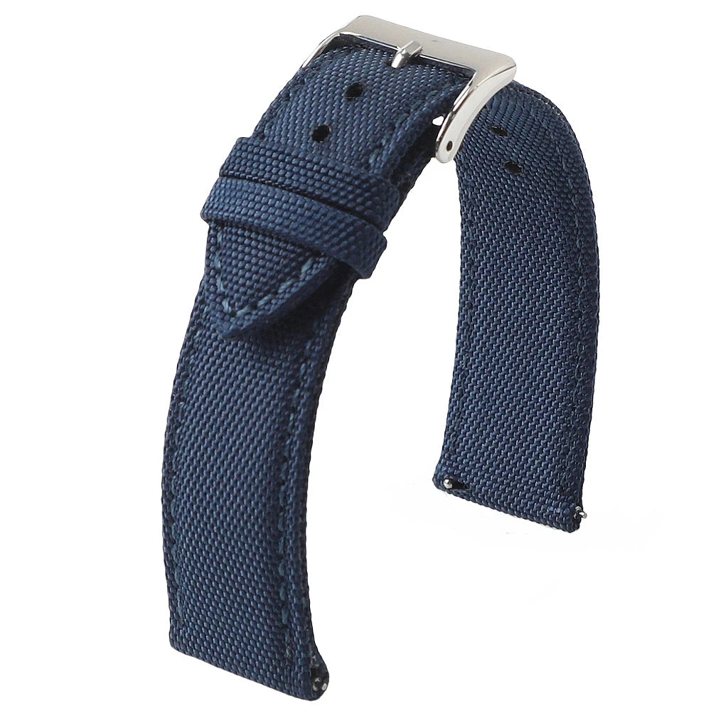 Blue 1GW Sailcloth quick-release watch strap