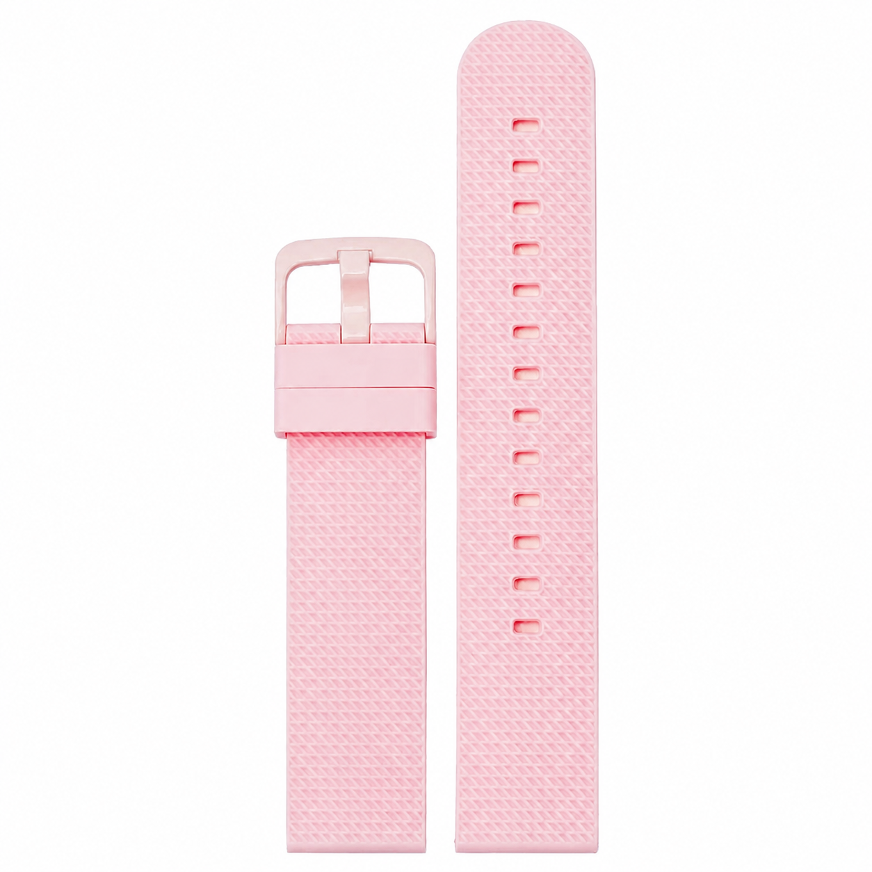 Pink silicone quick-release watch strap, 20mm