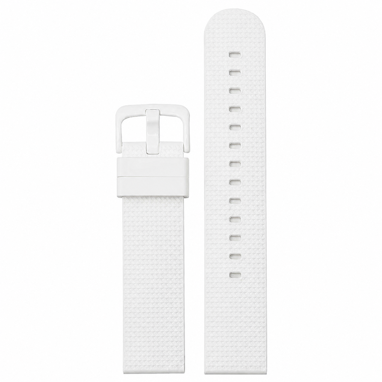 White silicone quick-release watch strap, 20mm