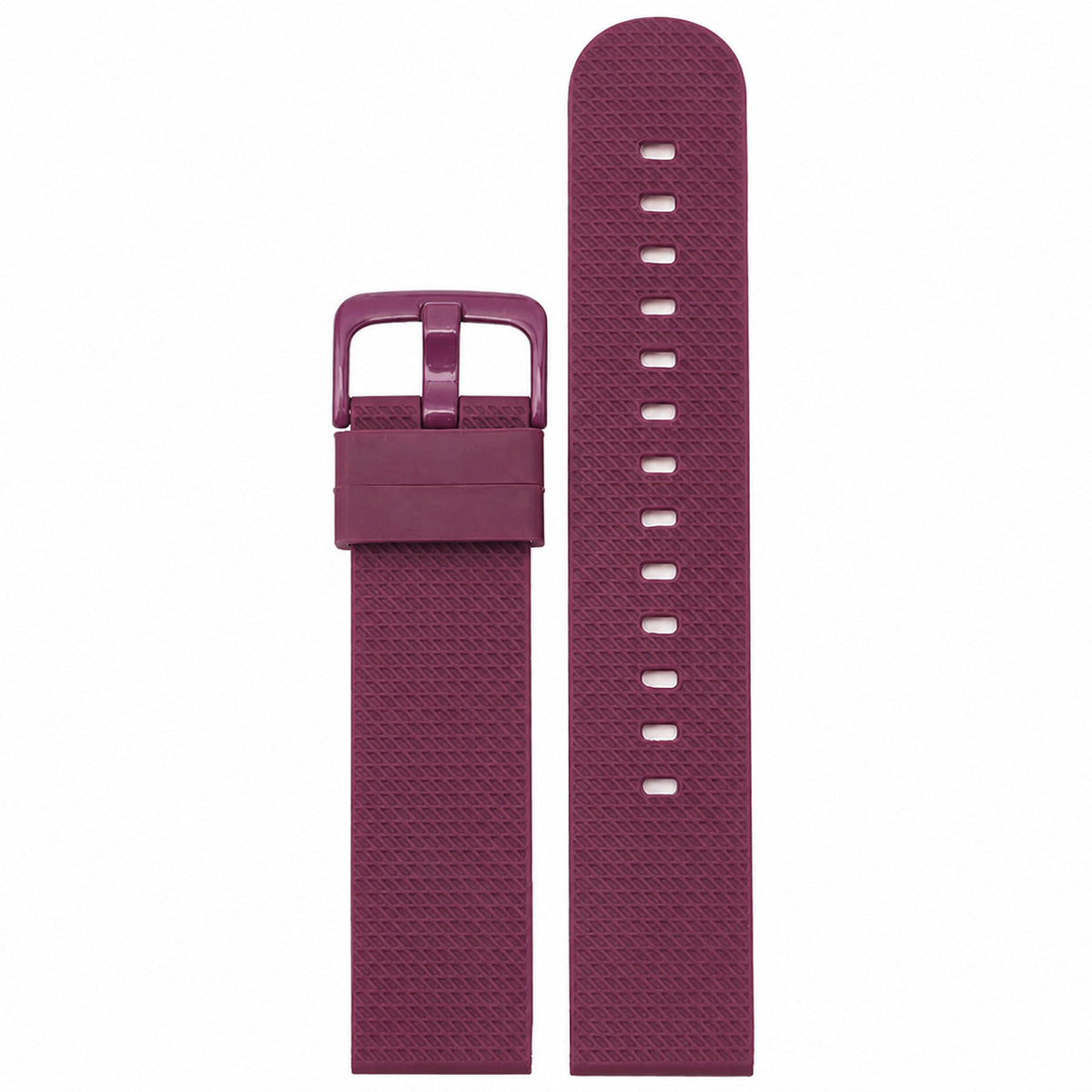 Wine red silicone quick-release watch strap, 20mm