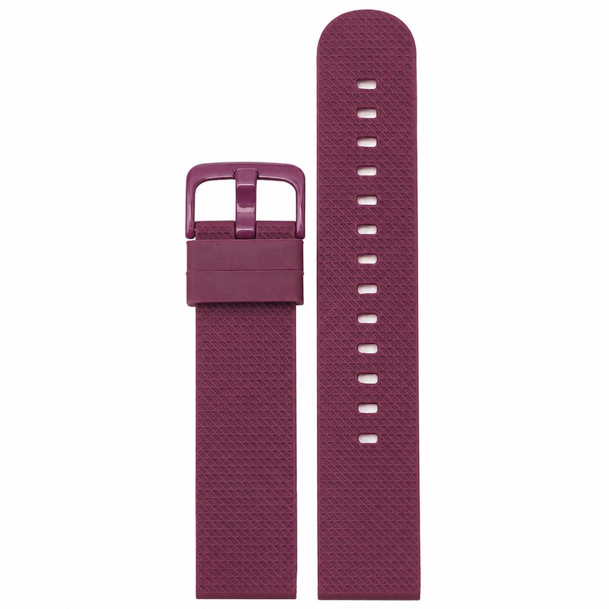 Wine red silicone quick-release watch strap, 20mm