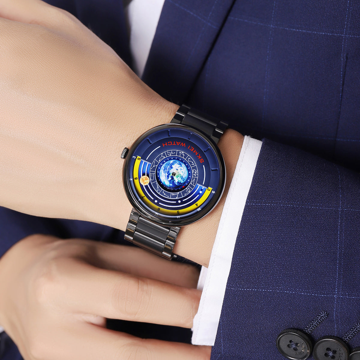 SKMEI 2361 Black case watch worn on wrist