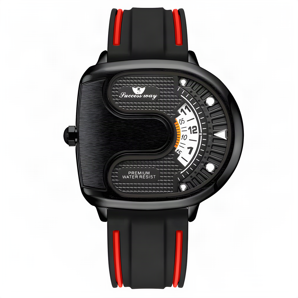 Success Way Black watch strap/band, upscaled product photo
