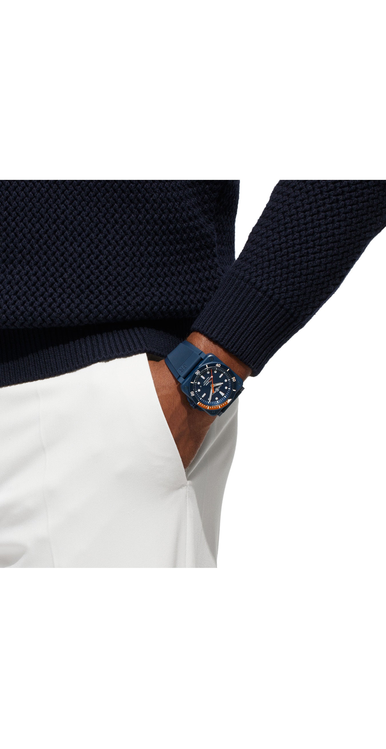 Bell & Ross BR 03-92 Diver Tara blue ceramic straps