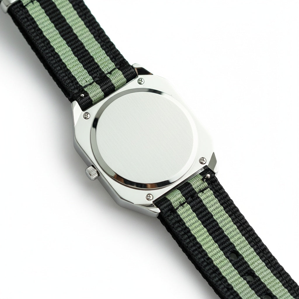 CILOA Children's Square Quartz Watch, case back view