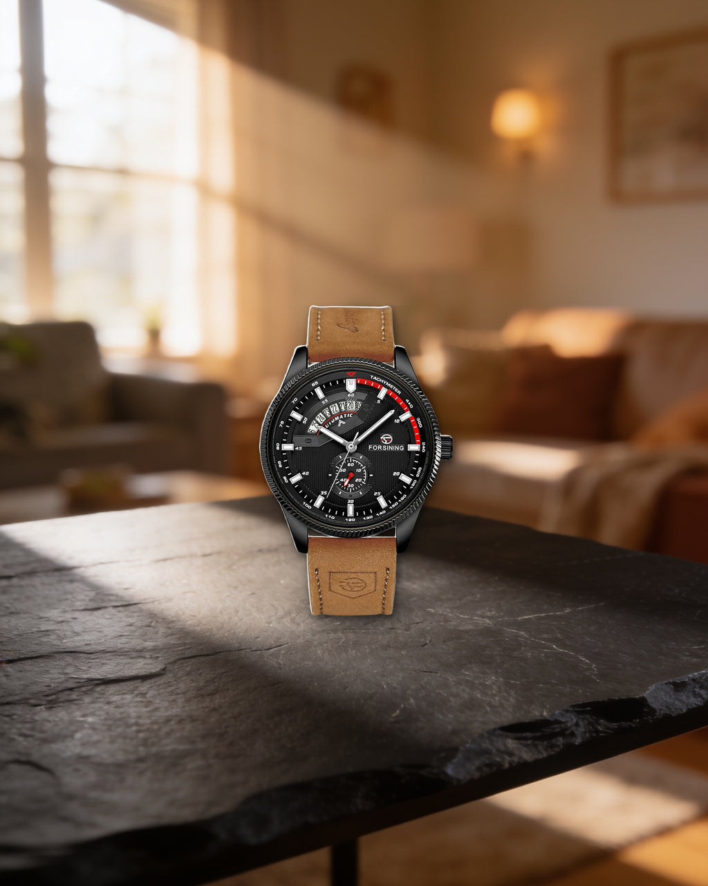FORSINING 0226 automatic calendar watch in a lifestyle setting
