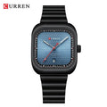 CURREN Square Quartz Watch in Black