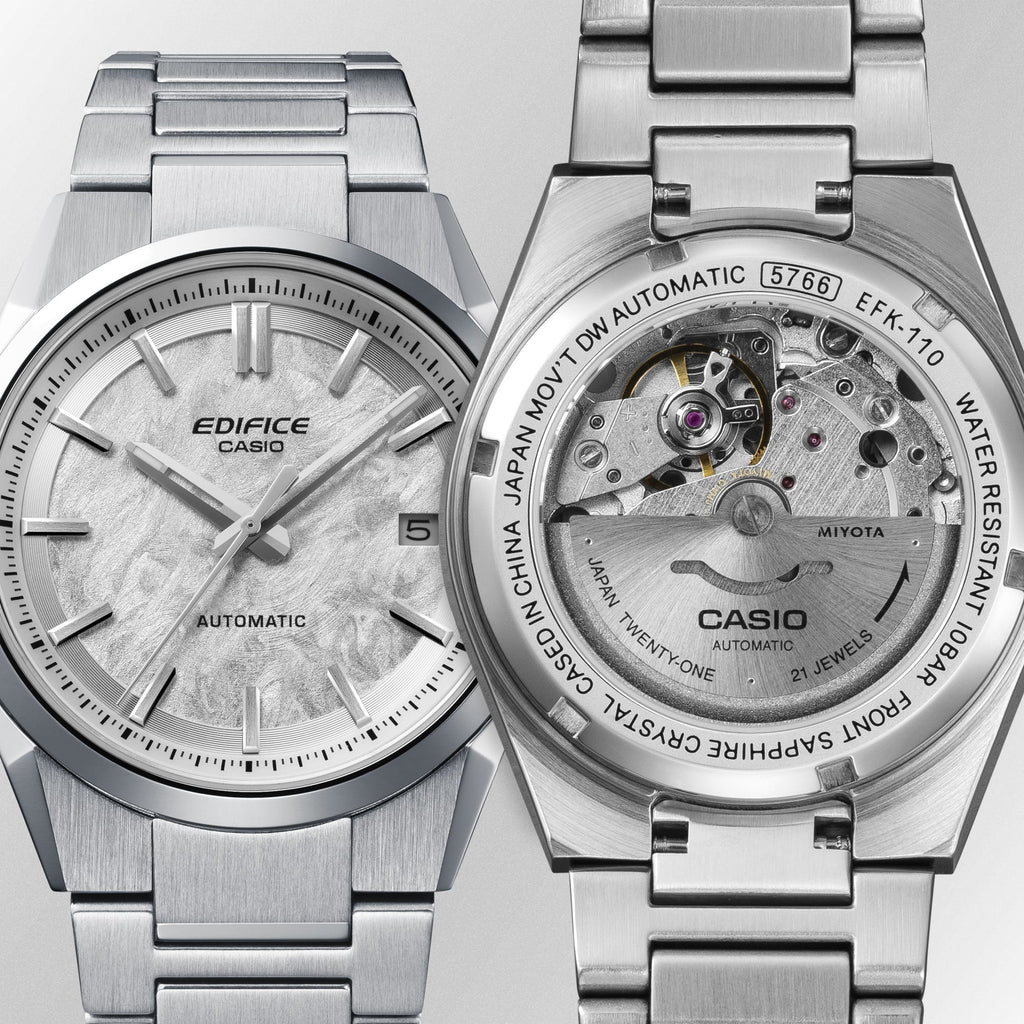 Casio Edifice EFK-110 sapphire crystal detail