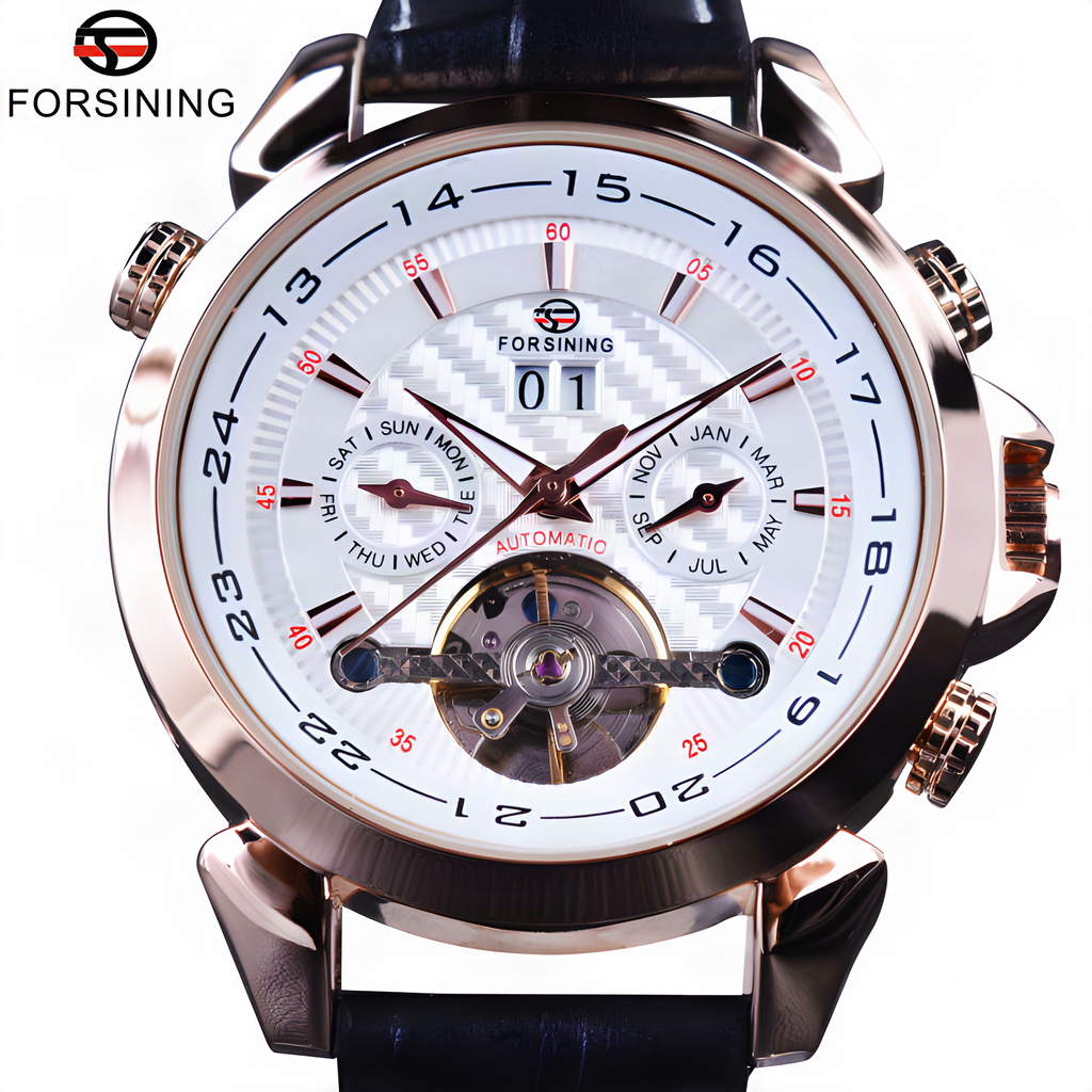 FORSINING 984 White mechanical calendar watch
