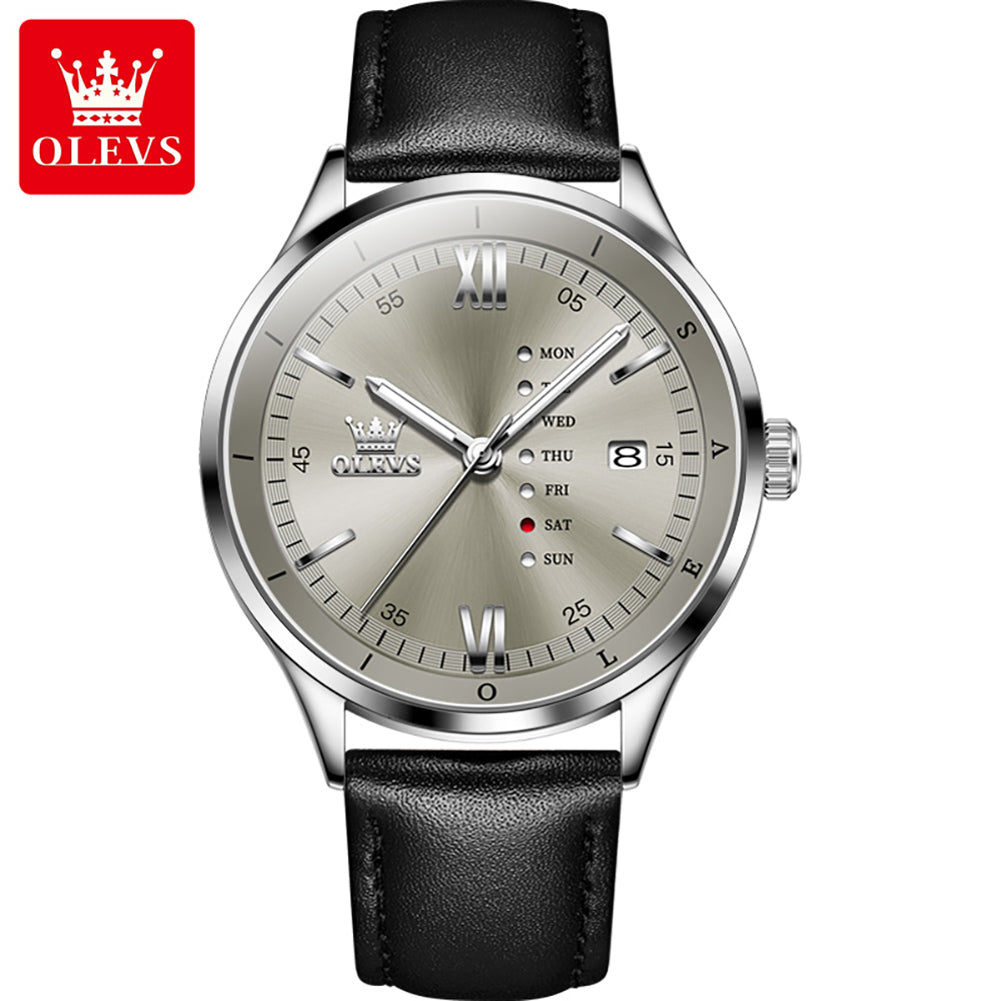 OLEVS 2931 Gray quartz chronograph