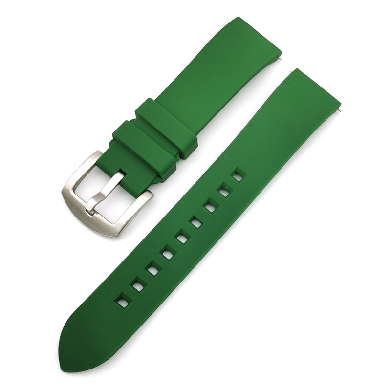 AWC 20mm silicone quick-release strap in Green