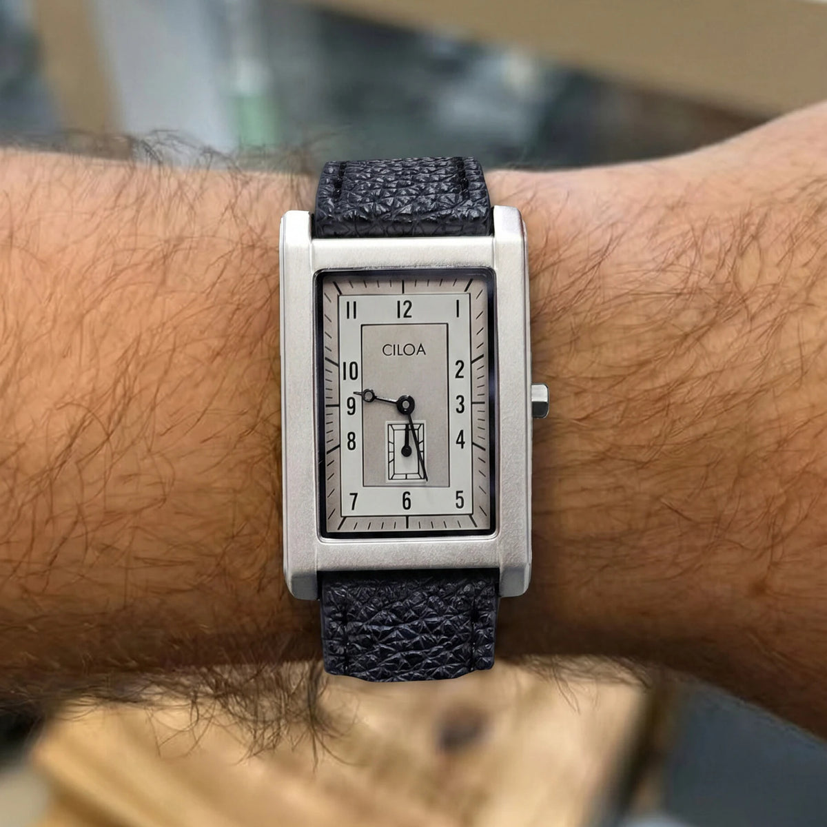 CILOA Retro Square Quartz Watch, Gray