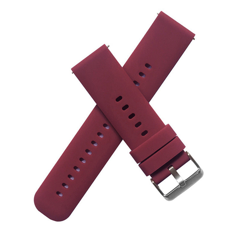 AWC solid silicone quick-release watch strap, Clear (supplier-labeled maroon/wine colorway)