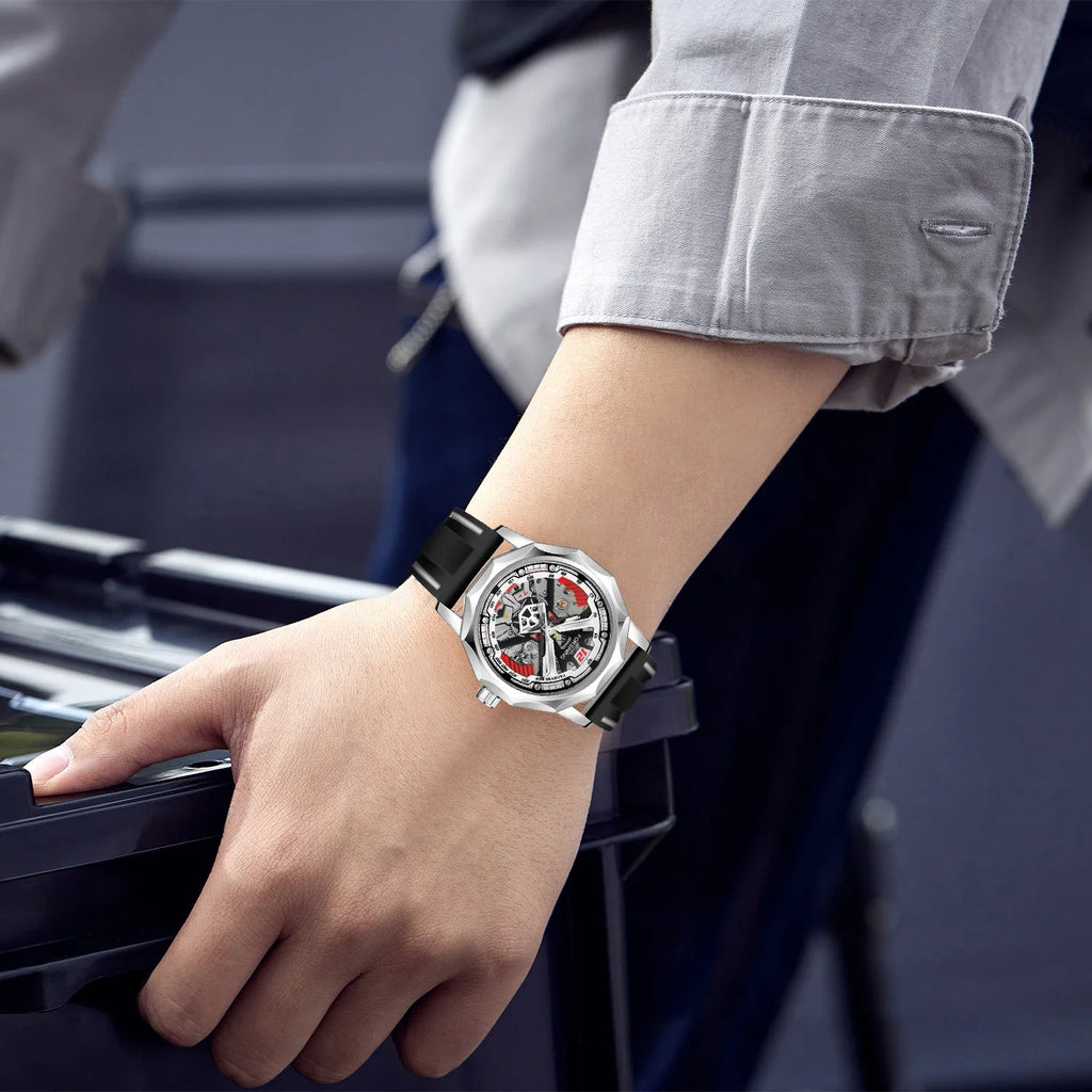 FORSINING H199M Black Silver angled product view