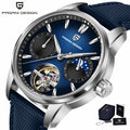 Pagani Design PD-YS021 silver blue moon phase automatic watch, front view