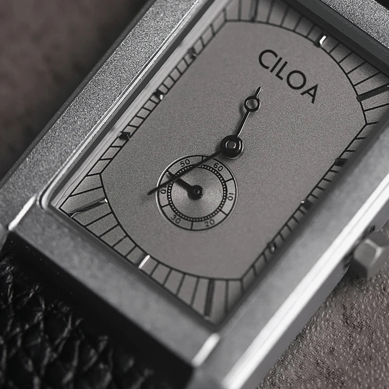 Gray Square Stainless Steel analog quartz watch, supplier photo 2