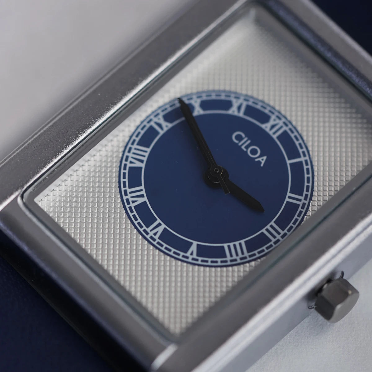 Square Blue Fashion analog quartz watch, supplier photo 3