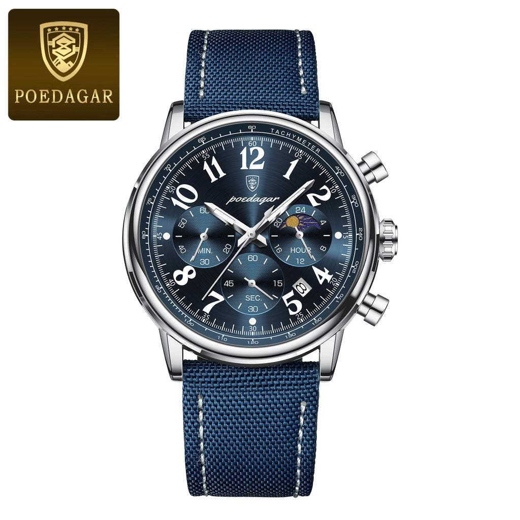 POEDAGAR 808 blue dial nylon