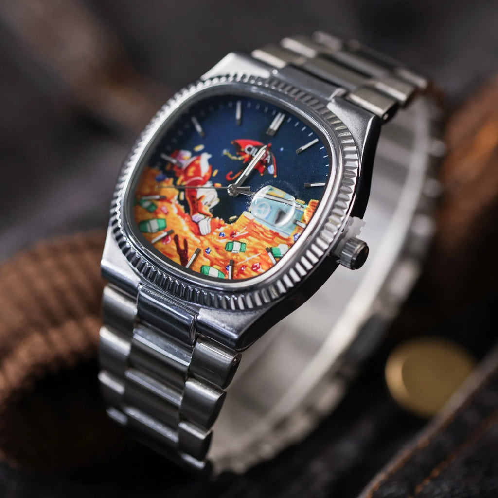 CILOA Square Painted Dial Quartz Watch, Duck