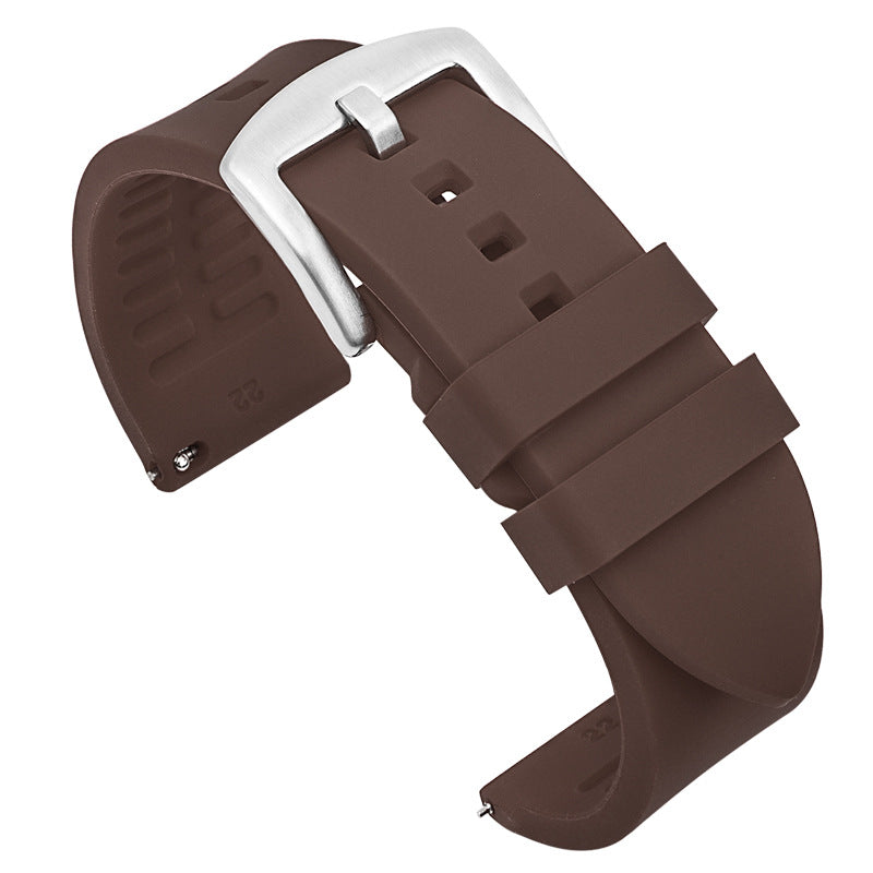 AWC 20mm silicone quick-release strap in Brown