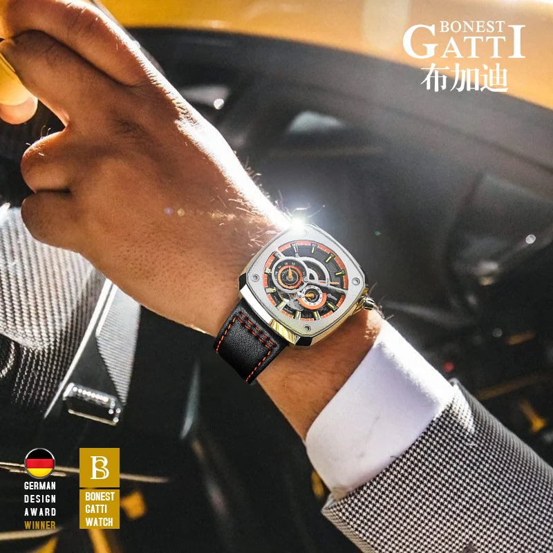 Bonest Gatti BG6601 leather strap and buckle clasp