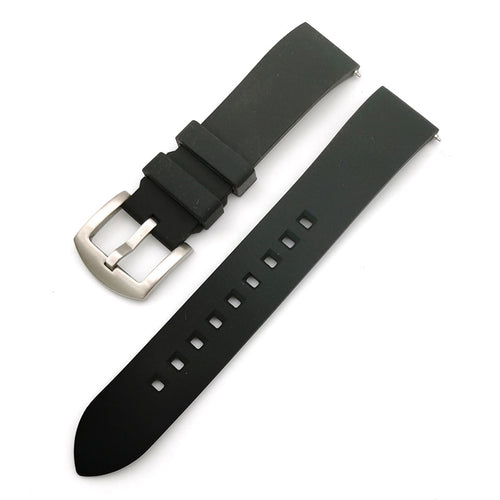 AWC 20mm silicone quick-release strap in Black