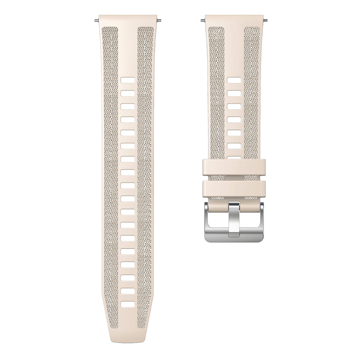 Silicone and nylon hybrid quick-release watch strap, 22mm, Starlight