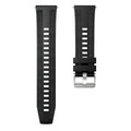 Silicone and nylon hybrid quick-release watch strap, 22mm, Black