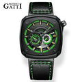 Bonest Gatti BG6601 skeleton automatic in green