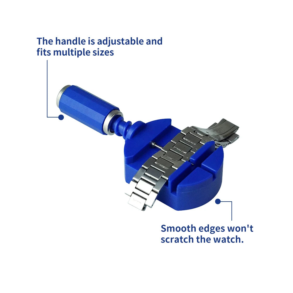 Link remover in use pushing a bracelet pin