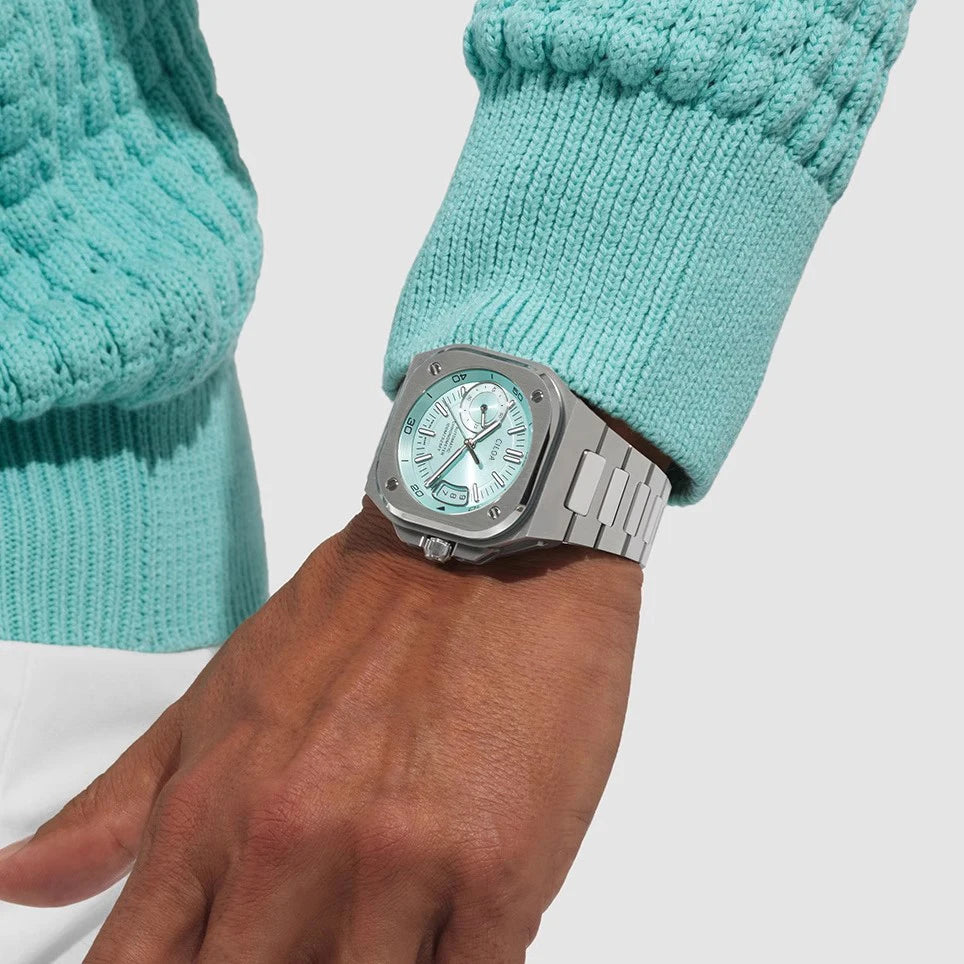 Square 37mm Blue analog quartz watch, supplier photo 5