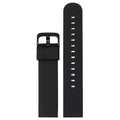 Black silicone quick-release watch strap, 20mm