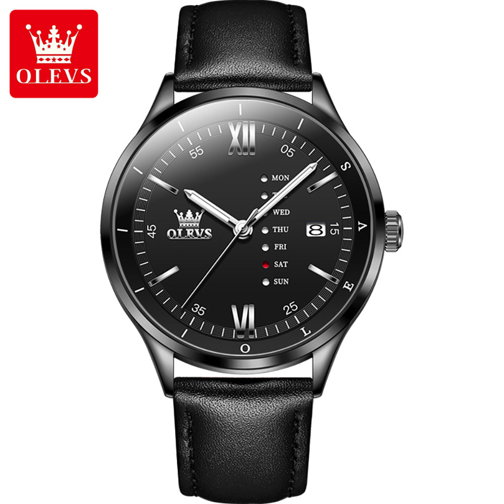 OLEVS 2931 All Black quartz chronograph