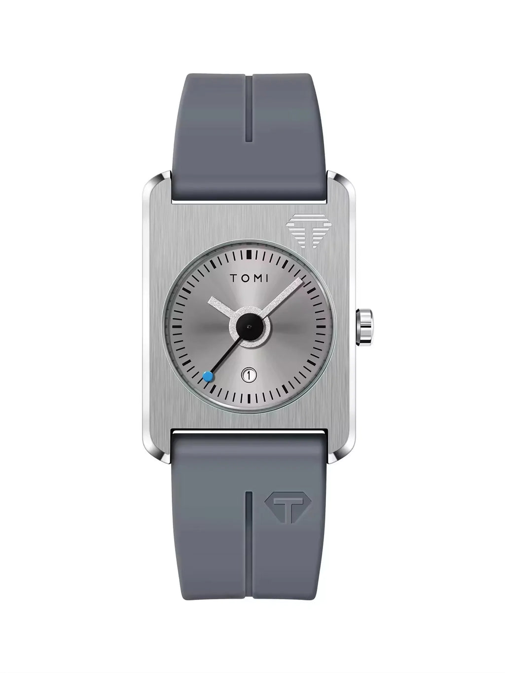TOMI Silver Case and Silver Dial TV-dial quartz watch